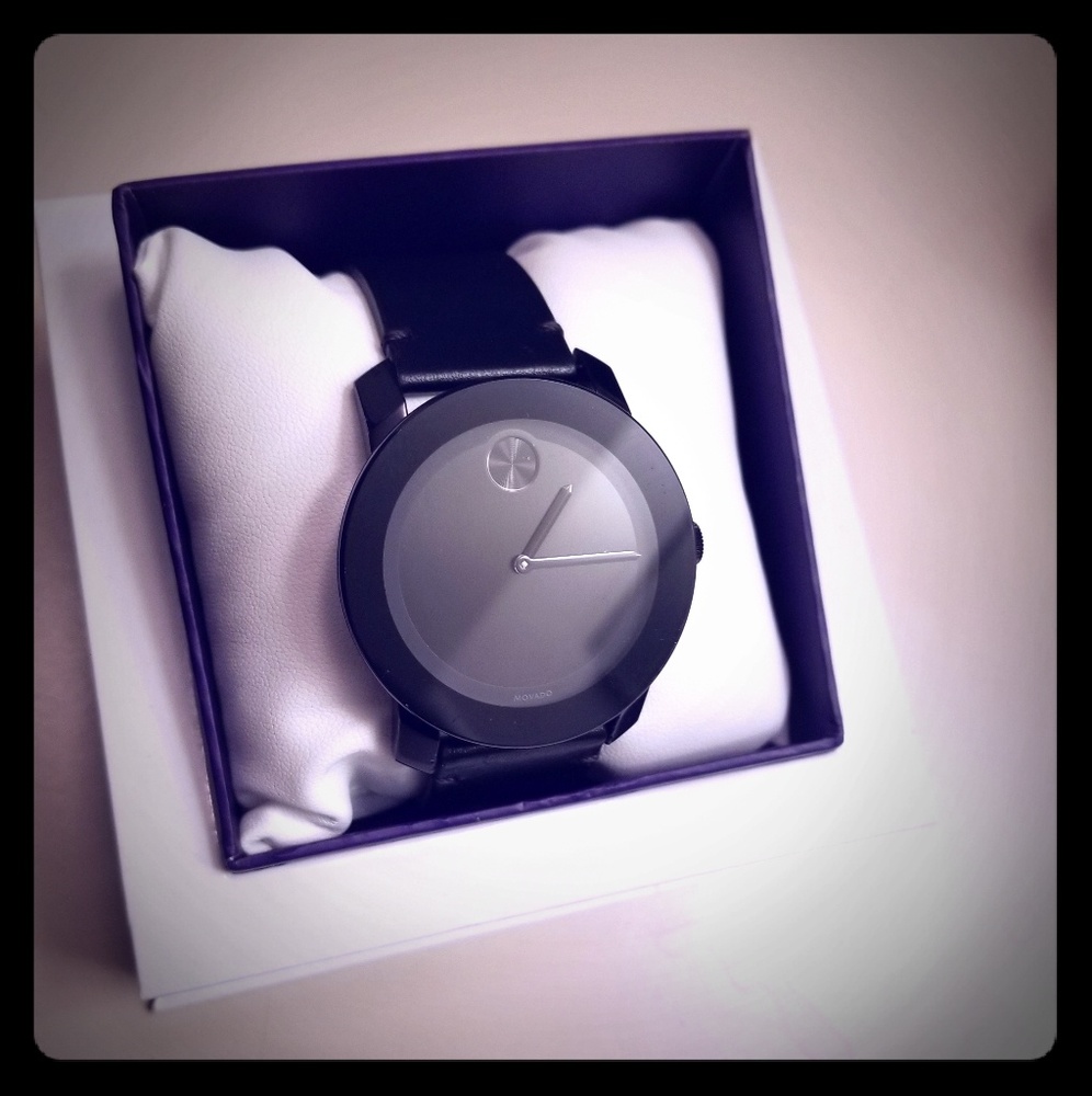All Black Movado Bold Watch